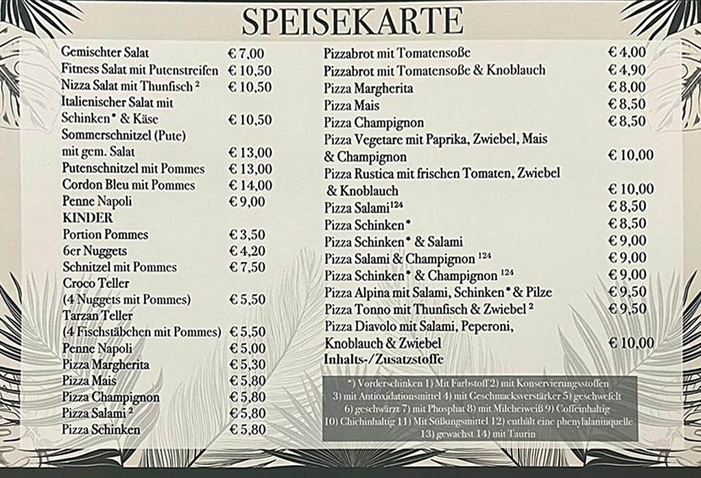 Restaurant_Speisekarte